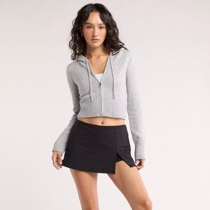 Front Zip Hooded Sweater